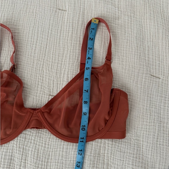 CUUP The Plunge Mesh Undewire Bra Burnt Orange 36F - Picture 7 of 9